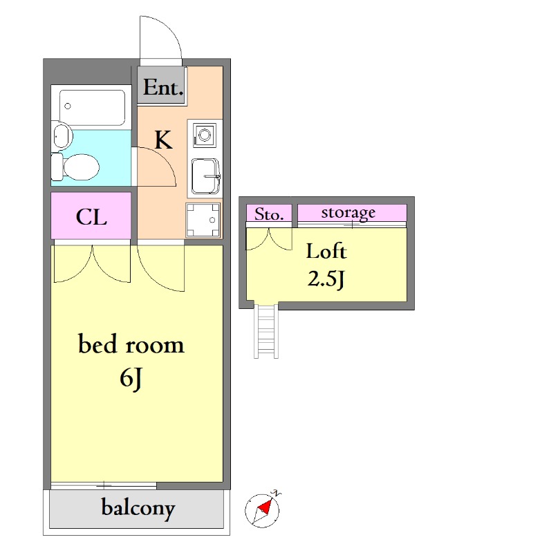 シティハイム第21階 間取図