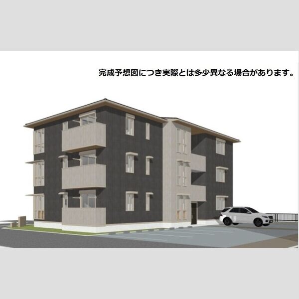 クオーレ　A棟101号室 ※完成予想図につき、実物とは多少異なる場合があります。