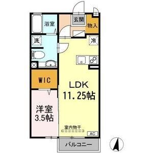 モナリエ春日　Ⅰ・ⅡⅠ203号室 間取