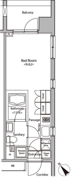 カスタリア大塚4階 間取