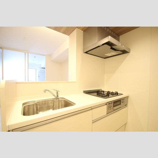 セレスティア大谷田311号室 3口コンロ付きシステムキッチン