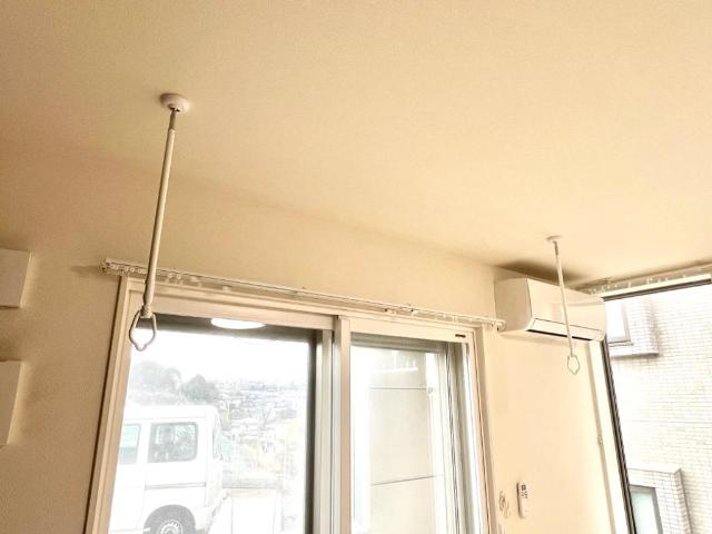 木屋ハウス 室内干し設備