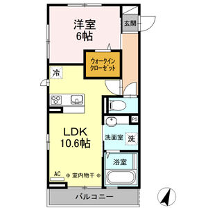 プライム メゾン201号室 間取