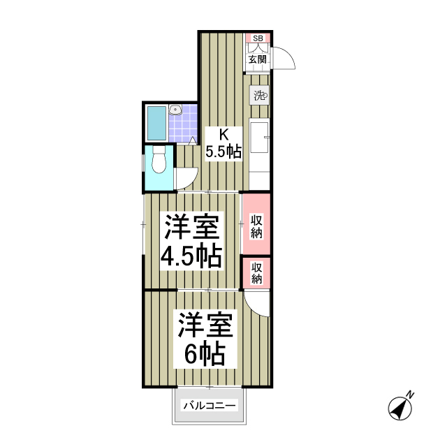 ヒルズ川口Ａ　旧澤田ハイツＡ号棟102号室 間取