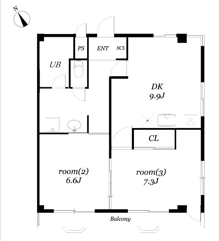 第一キャラット河俣3階 間取