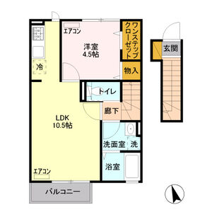 メゾン・ド・シャテーヌ203号室 間取