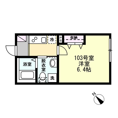 ウィルジューン六浦103号室 間取