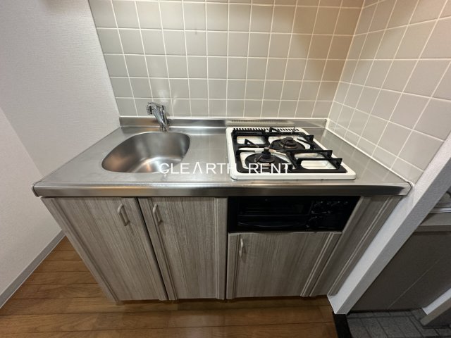 菱和パレス三軒茶屋1階 グリル付き2口ガスコンロのキッチン