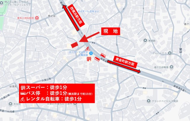 ルミナ境之谷0102号室 現地・周辺地図