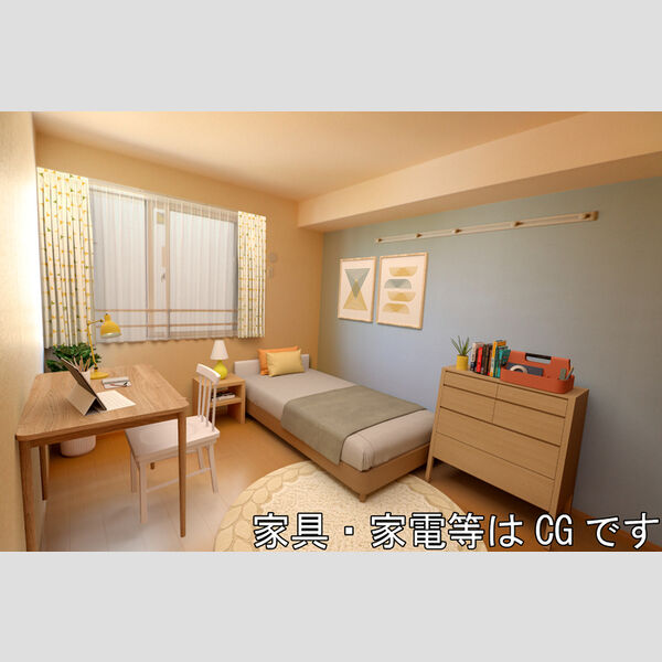 セジュールZEN Ⅲ　B206号室 洋室(※家具・家電等はCGです。)