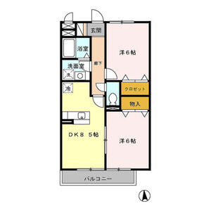 カーサニコル203号室 間取