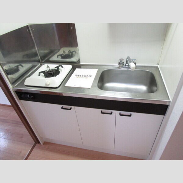 ドミールシャルマン306号室 1口ガスコンロ付システムキッチン