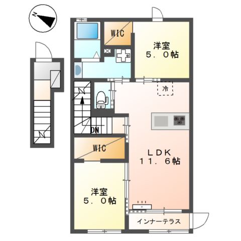 フォレスタ湘南201号室 間取