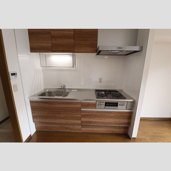 ルーチェ緑が丘　B208号室 3口ガスコンロ付システムキッチン