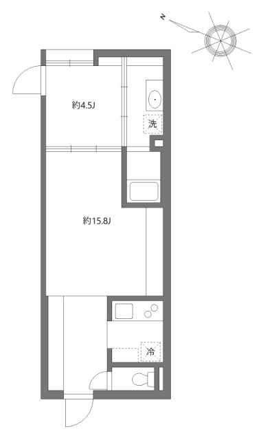 グランパセオ目黒大塚山B106号室 間取