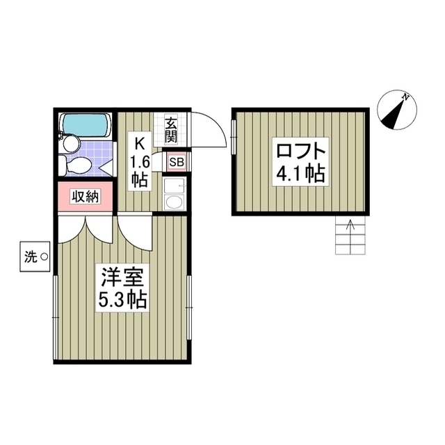 三島コーポ102号室 間取