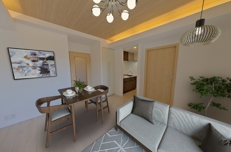 レジディア三軒茶屋4階 リビング　※これはVR画像です。