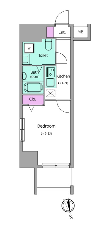 レジディア浅草吾妻橋7階 間取