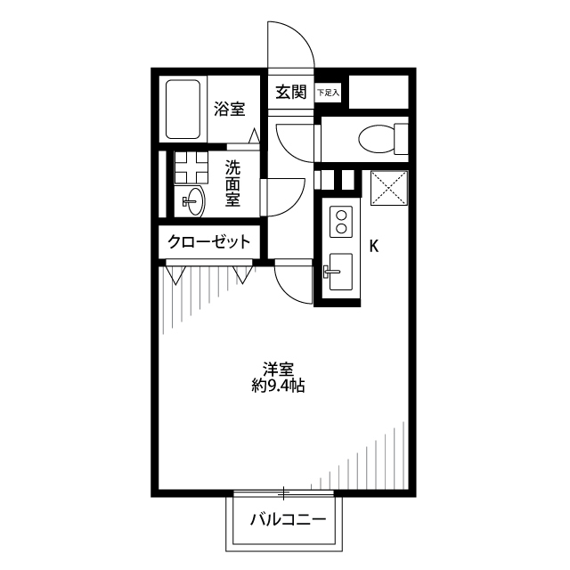 アムール Mize206号室 間取