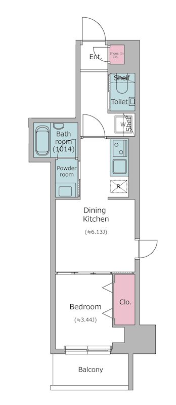 ドゥーエ入谷Ⅰ11階 間取