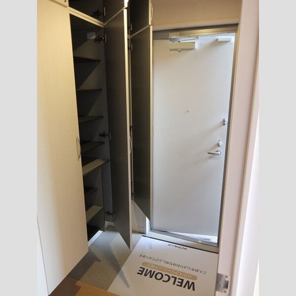 フローラル 備え付けの大きなシューズボックス