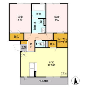 ラ・テール　ドゥ302号室 間取