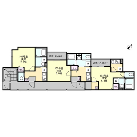 ベイルーム湘南藤沢101号室 間取