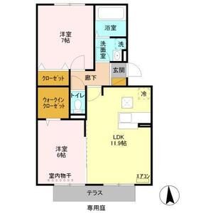 ルシェリア102号室 間取