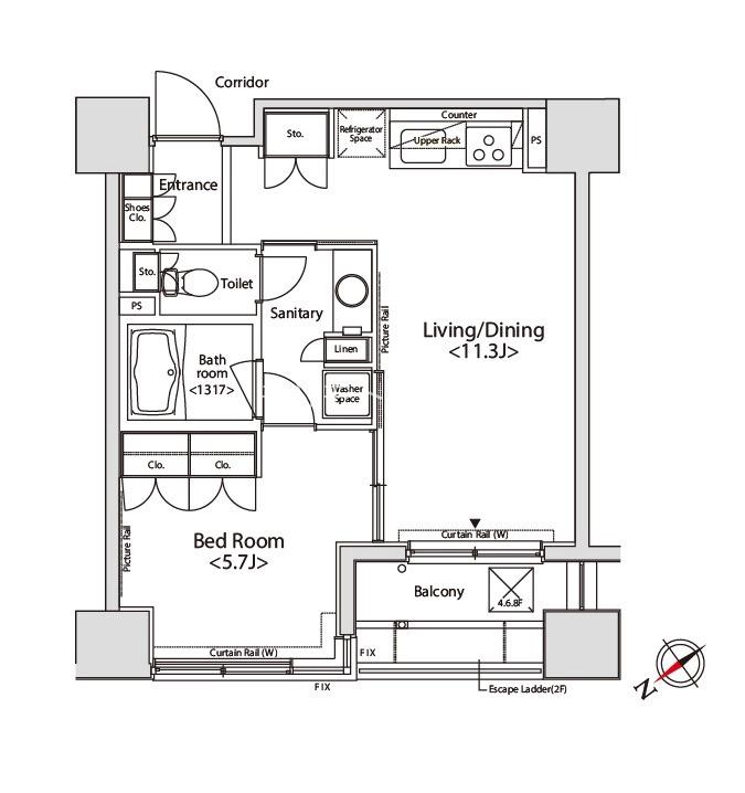 カスタリア目黒かむろ坂9階 間取