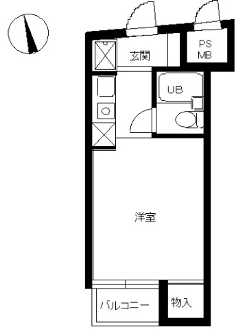 スカイコート西新宿第2302号室 間取