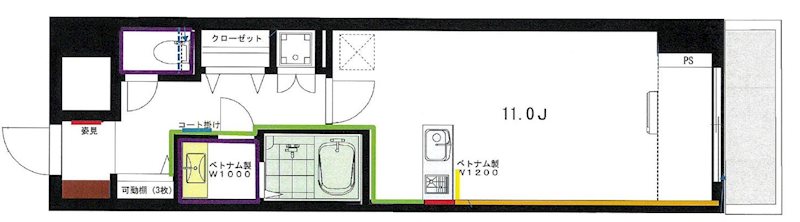 レジディア目白7階 間取