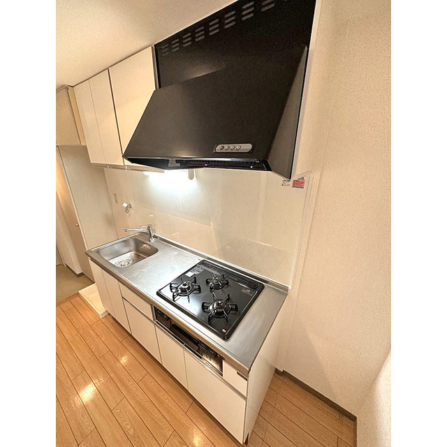 ソレイユ藤が丘106号室 3口コンログリル付きシステムキッチン