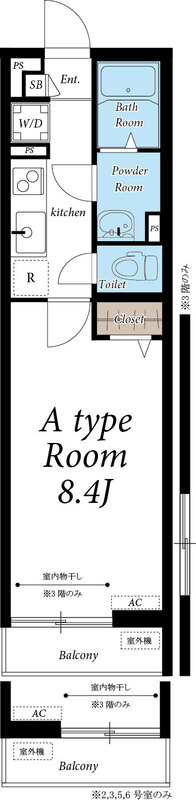 リブリ・東保木間3階 間取