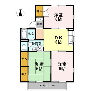 サンクレストA201号室 間取