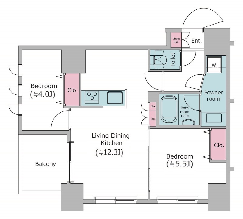 クレヴィアリグゼ日暮里12階 間取