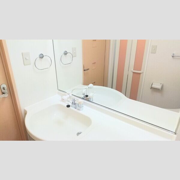 ルシール星川101号室 一面鏡の洗面化粧台