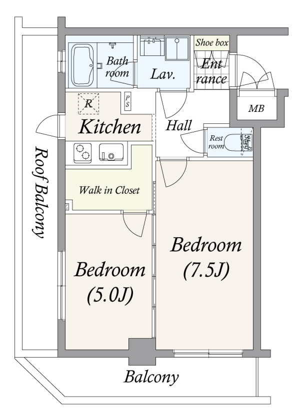 パレステュディオ赤坂弐番館3階 間取
