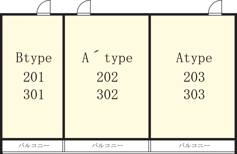リブリ・スズマル3階 配置図(2階～3階)