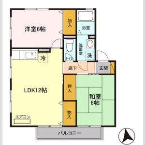 セントポーリア203号室 間取