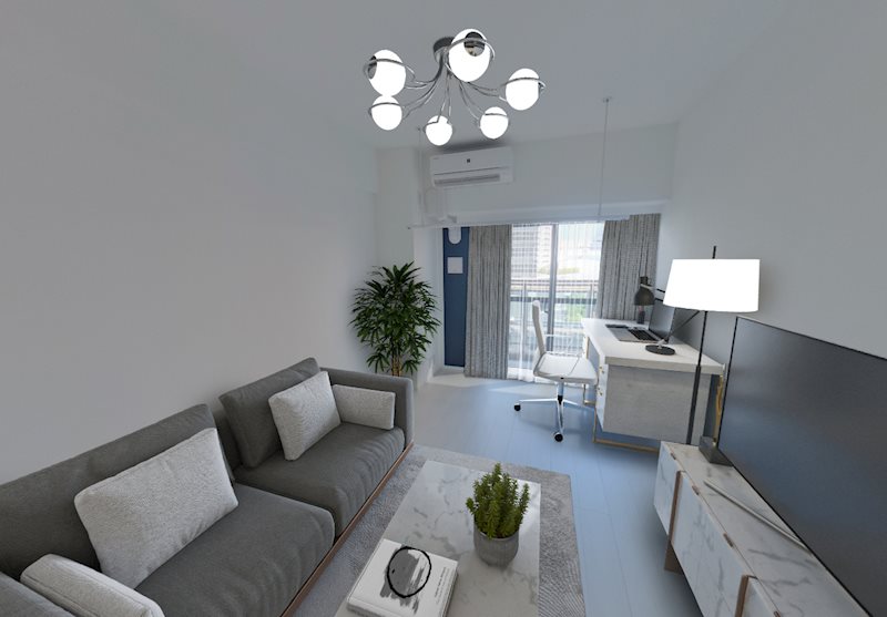 レジディア芝浦5階 リビング　※これはVR画像です。