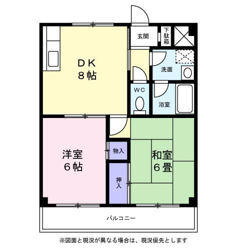 パークハイツⅡ0102号室 間取り図