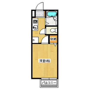 富士見ハイツB206号室 間取