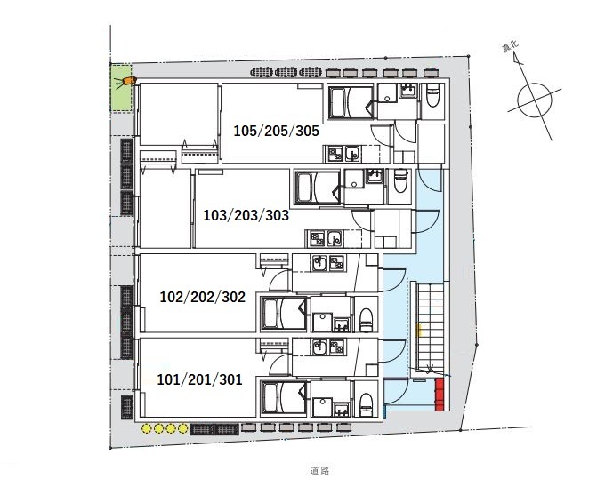 ｋ１　ａｐａｒｔｍｅｎｔｓ1階 部屋その他
