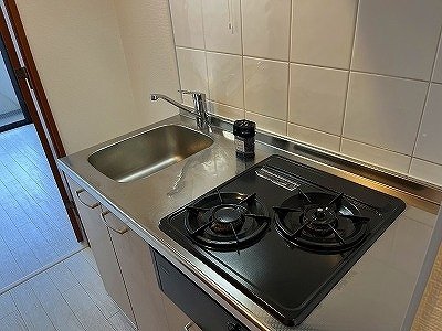 グリフィン横浜・ルミエール システムキッチン（2口ガスコンロ）