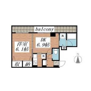 パルテールIWASAKI0308号室 間取