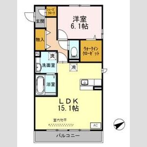 アルシオーネコート　A301号室 間取