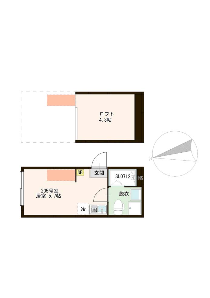 Aurora Fujimidai2階 間取