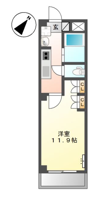 ＢＲＯＯＫＳＴＯＮＥ横濱303号室 間取