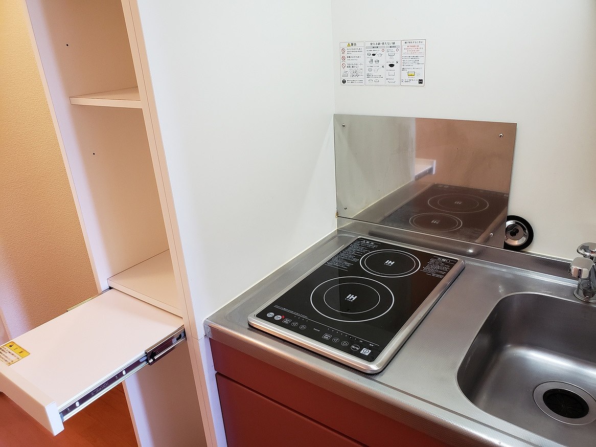 レオパレスグランディア 電気コンロ☆火災防止に一役♪