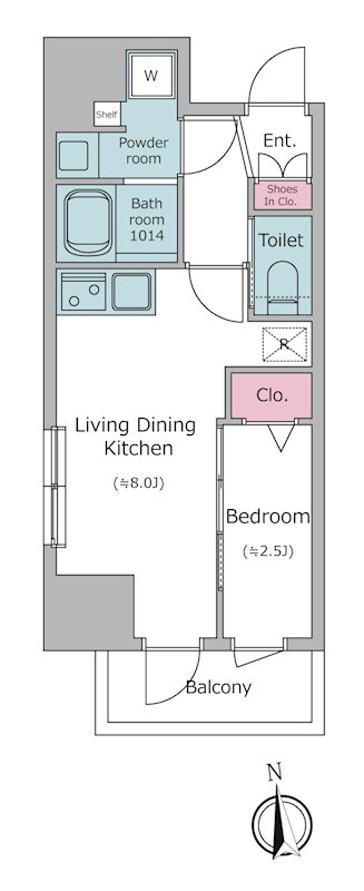 ドゥーエ入谷Ⅱ2階 間取